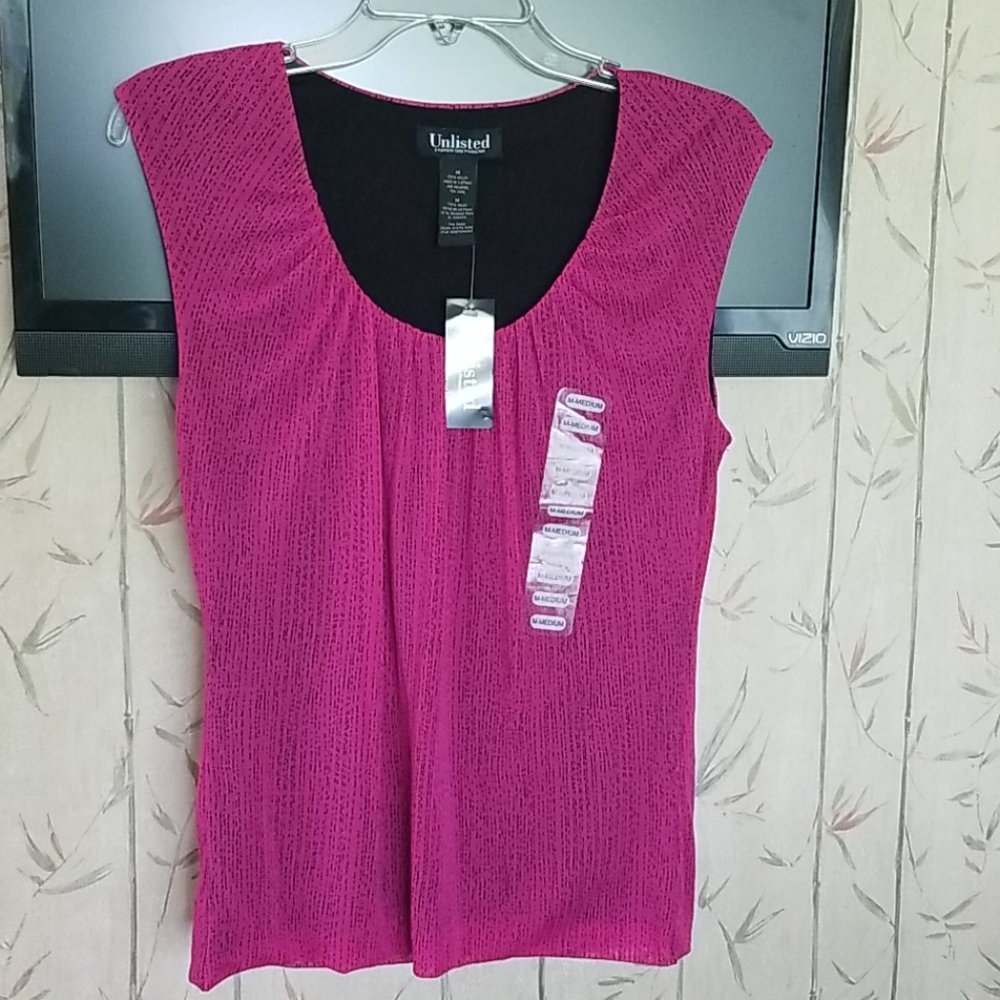 NWT Kenneth Cole Unlisted Sleeveless Fully Lined Top Womens Size Medium